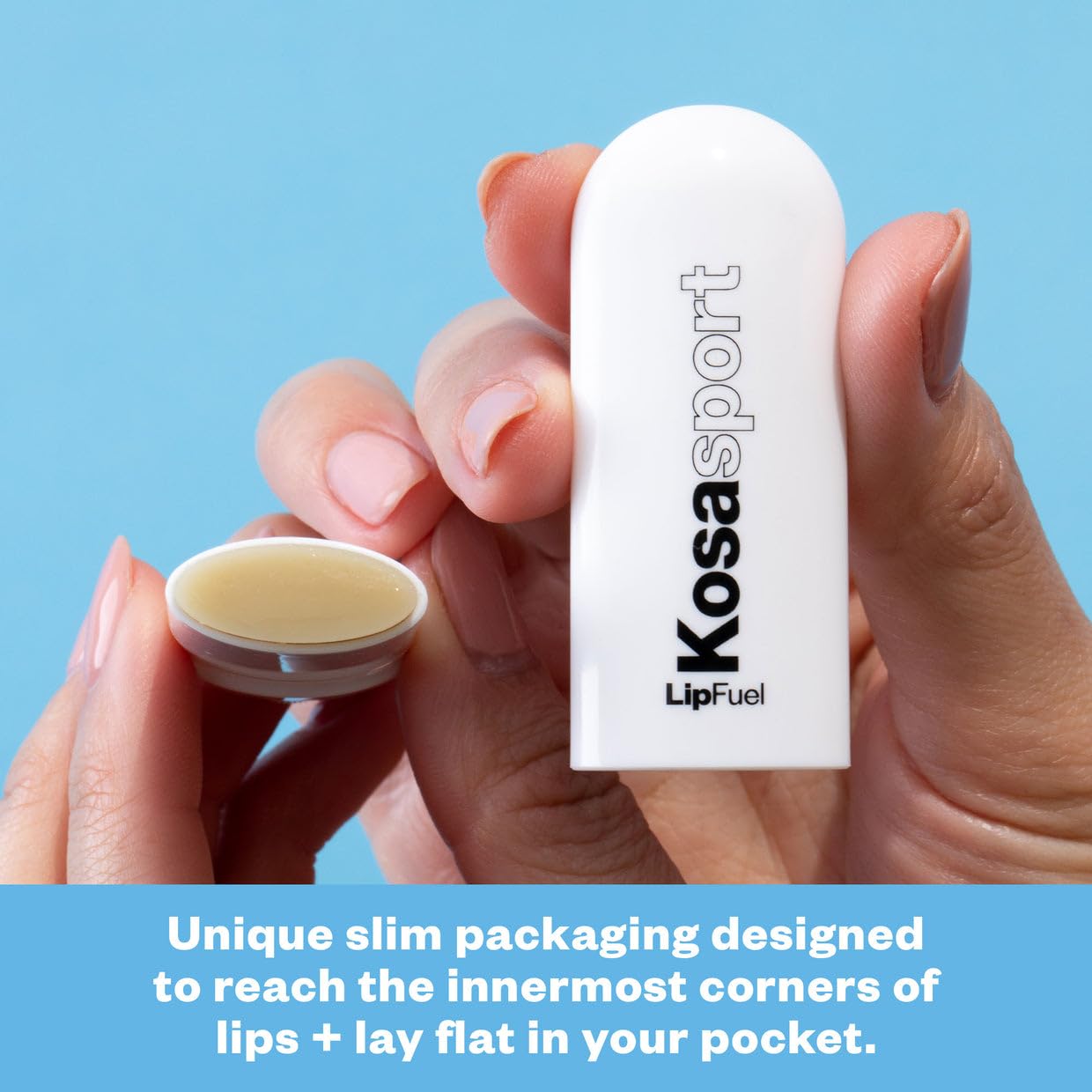 Kosas Lipfuel Hyaluronic Active Sport Lip Balm - Hydrates, Energizes and Protects - Natural Lip Treatment and Care (Baseline) - dailyvitalstore
