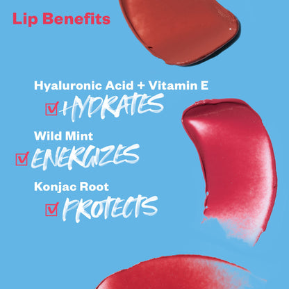 Kosas Lipfuel Hyaluronic Active Sport Lip Balm - Hydrates, Energizes and Protects - Natural Lip Treatment and Care (Baseline) - dailyvitalstore
