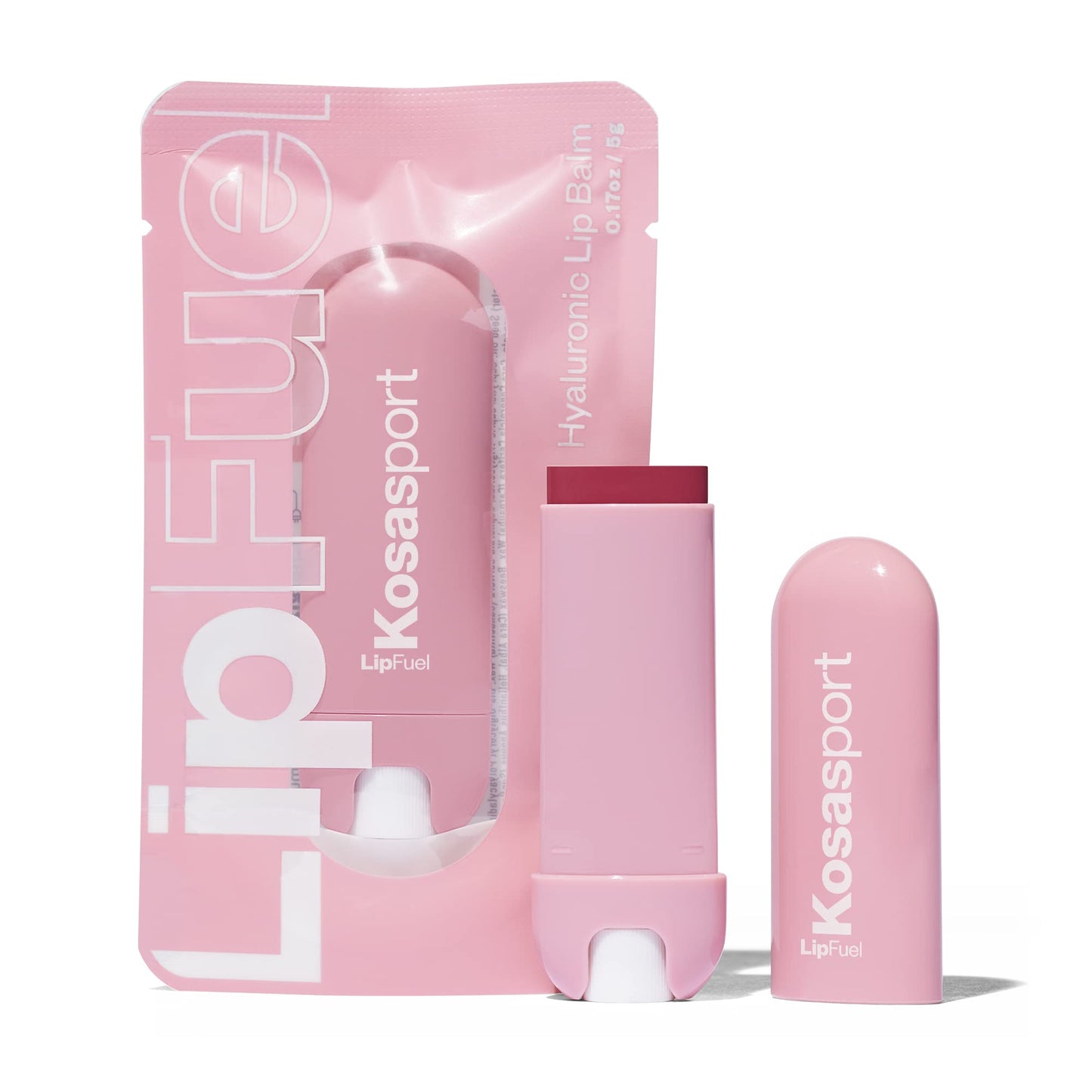 Kosas Lipfuel Hyaluronic Active Sport Lip Balm - Hydrates, Energizes and Protects - Natural Lip Treatment and Care (Rush) - dailyvitalstore