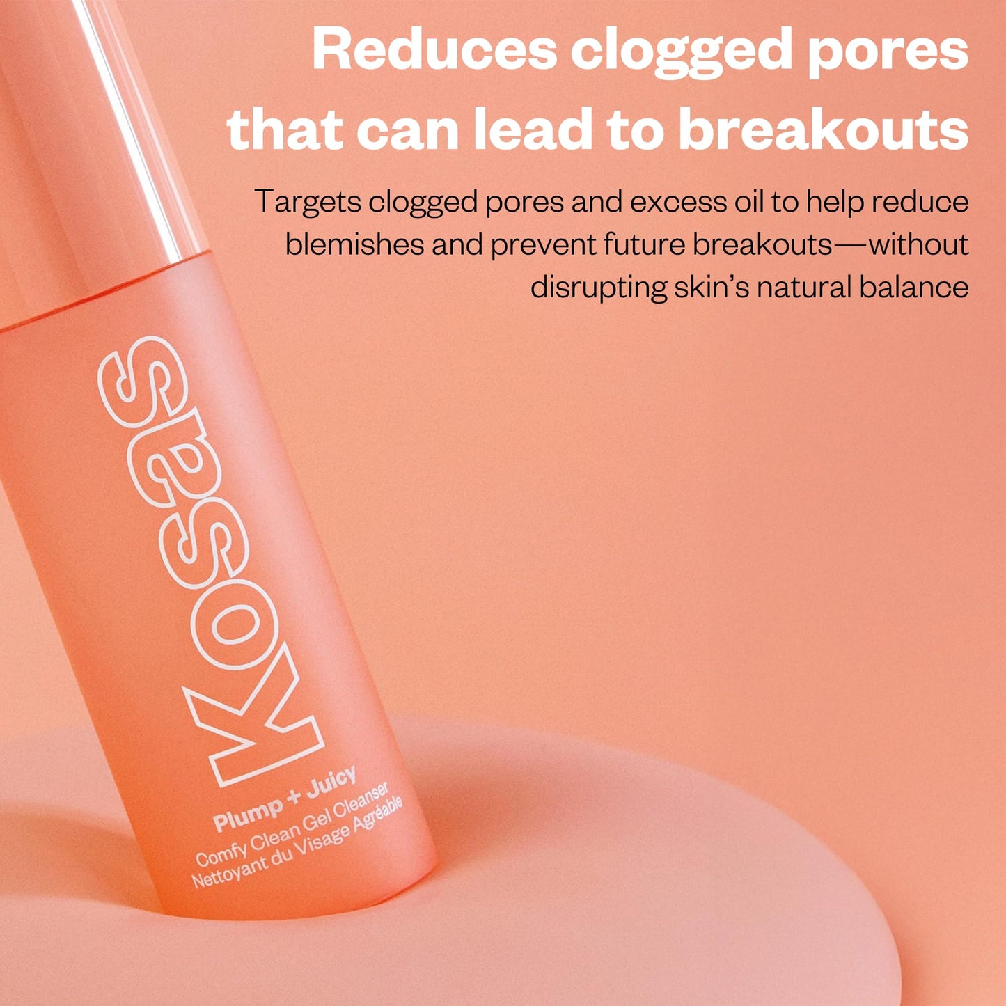Kosas Plump + Juicy Comfy Clean Gel Cleanser –Hydrating Face Wash for All Skin Types, Deep Clean & Moisturize, Soap & Sulfate Free, with Hyaluronic Acid, Panthenol & Beta Glucan - dailyvitalstore