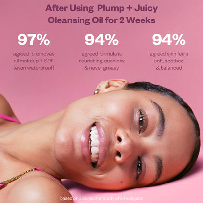 Kosas Plump + Juicy Cushiony Calm Botanical Cleansing Oil – Hydrating Makeup Remover for Sensitive Skin, Non-Greasy Oil Cleanser with Ceramides & Squalane for Soft, Soothed Skin - dailyvitalstore