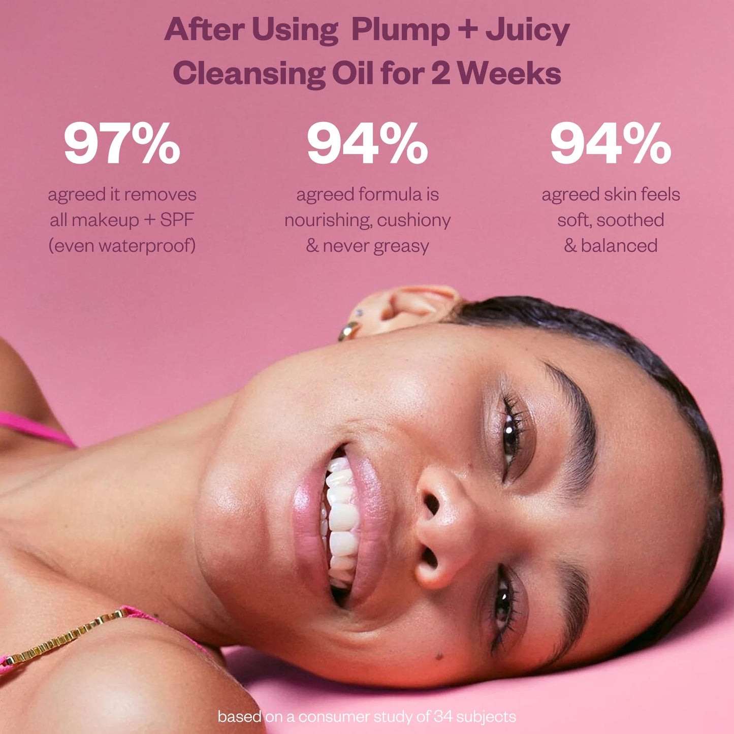 Kosas Plump + Juicy Cushiony Calm Botanical Cleansing Oil – Hydrating Makeup Remover for Sensitive Skin, Non-Greasy Oil Cleanser with Ceramides & Squalane for Soft, Soothed Skin - dailyvitalstore