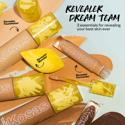 Kosas Revealer Liquid Foundation SPF 25 – Medium Buildable Coverage, Hydrating Natural Glow Finish, Medium Neutral 220 - dailyvitalstore