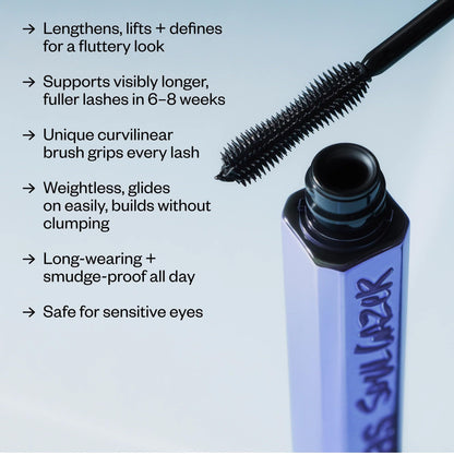 Kosas Soulgazer Lengthening + Lifting Peptide Mascara – Smudge-Proof, Clump-Free Mascara + Lash Serum 2-in-1 for Long, Defined Lashes – Curvilinear Molded Brush, Vegan, Sensitive-Eye Safe - dailyvitalstore