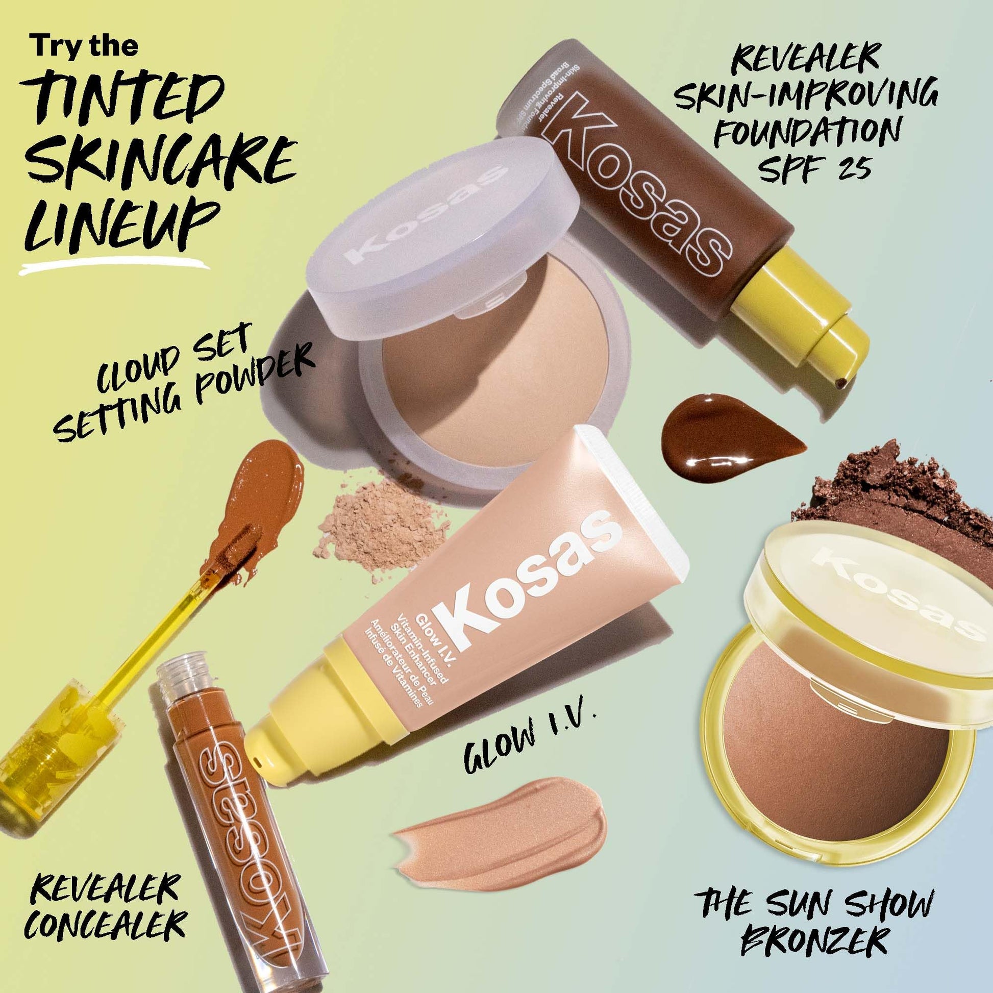 Kosas Sun Show Glowy Warmth Baked Bronzer - Contouring Powder for Cheekbones, Nose & Jawline - Enriched with Concentrated Fatty Acids - Talc-Free, Vegan & Hypoallergenic - Tropic - dailyvitalstore