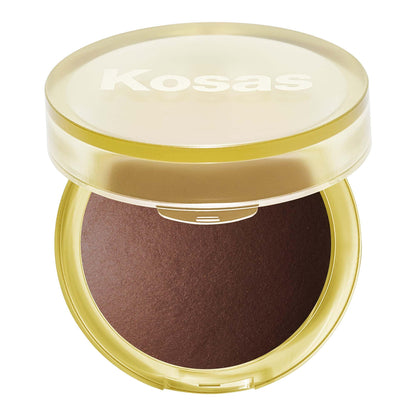 Kosas Sun Show Glowy Warmth Baked Bronzer - Contouring Powder for Cheekbones, Nose & Jawline - Enriched with Concentrated Fatty Acids - Talc-Free, Vegan & Hypoallergenic - Tropic - dailyvitalstore