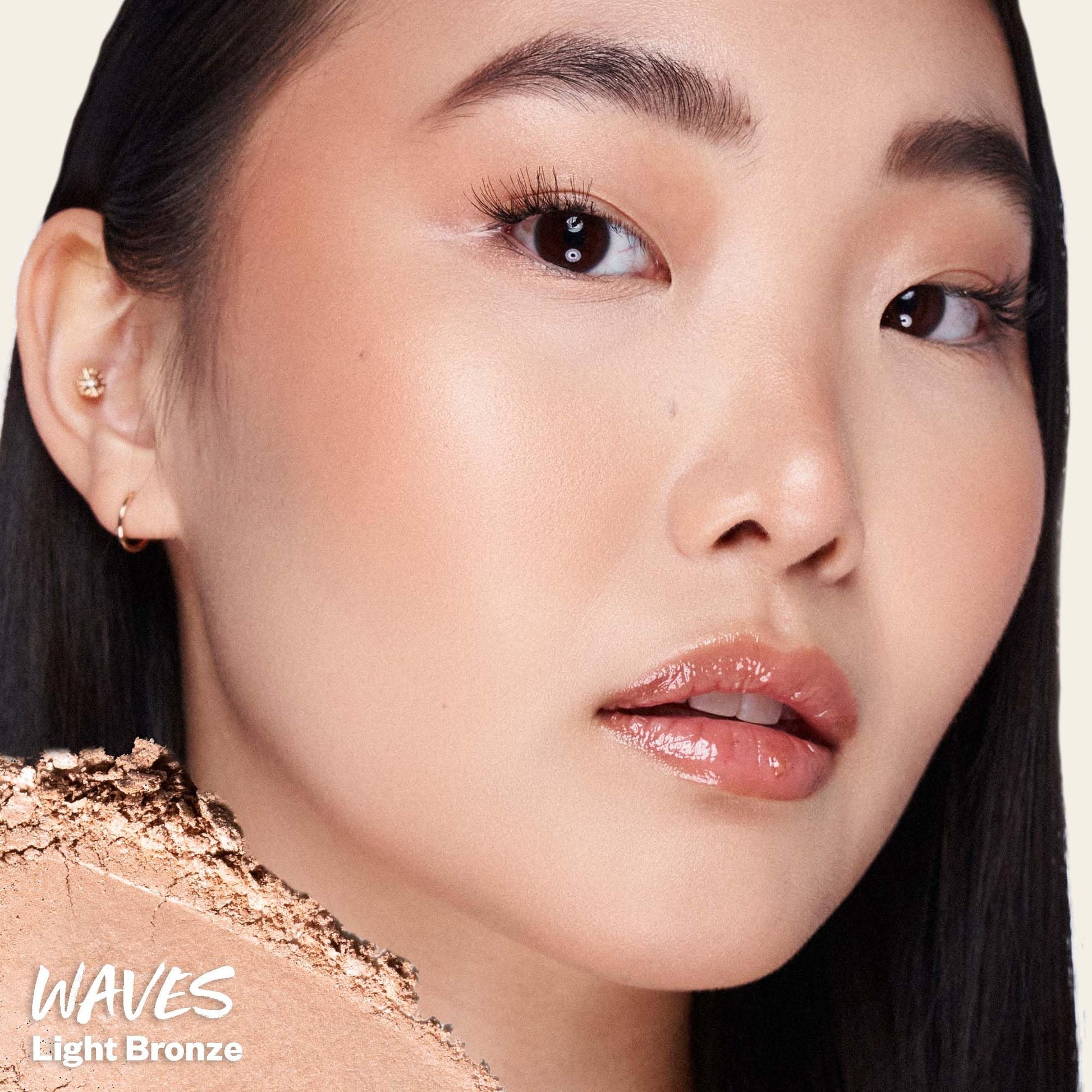 Kosas Sun Show Glowy Warmth Baked Bronzer - Contouring Powder for Cheekbones, Nose & Jawline - Enriched with Concentrated Fatty Acids - Talc-Free, Vegan & Hypoallergenic - Waves - dailyvitalstore