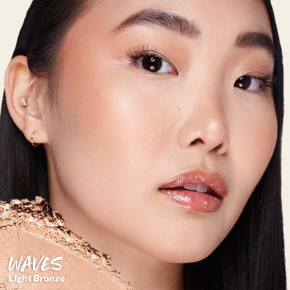 Kosas Sun Show Glowy Warmth Baked Bronzer - Contouring Powder for Cheekbones, Nose & Jawline - Enriched with Concentrated Fatty Acids - Talc-Free, Vegan & Hypoallergenic - Waves - dailyvitalstore