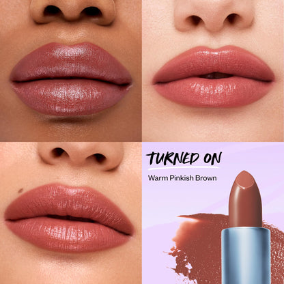 Kosas Weightless Lip Color Nourishing Satin Lipstick - High Impact Lip Color with Clean Formula - Comfy Feel & Soft Finish - Turned On - dailyvitalstore