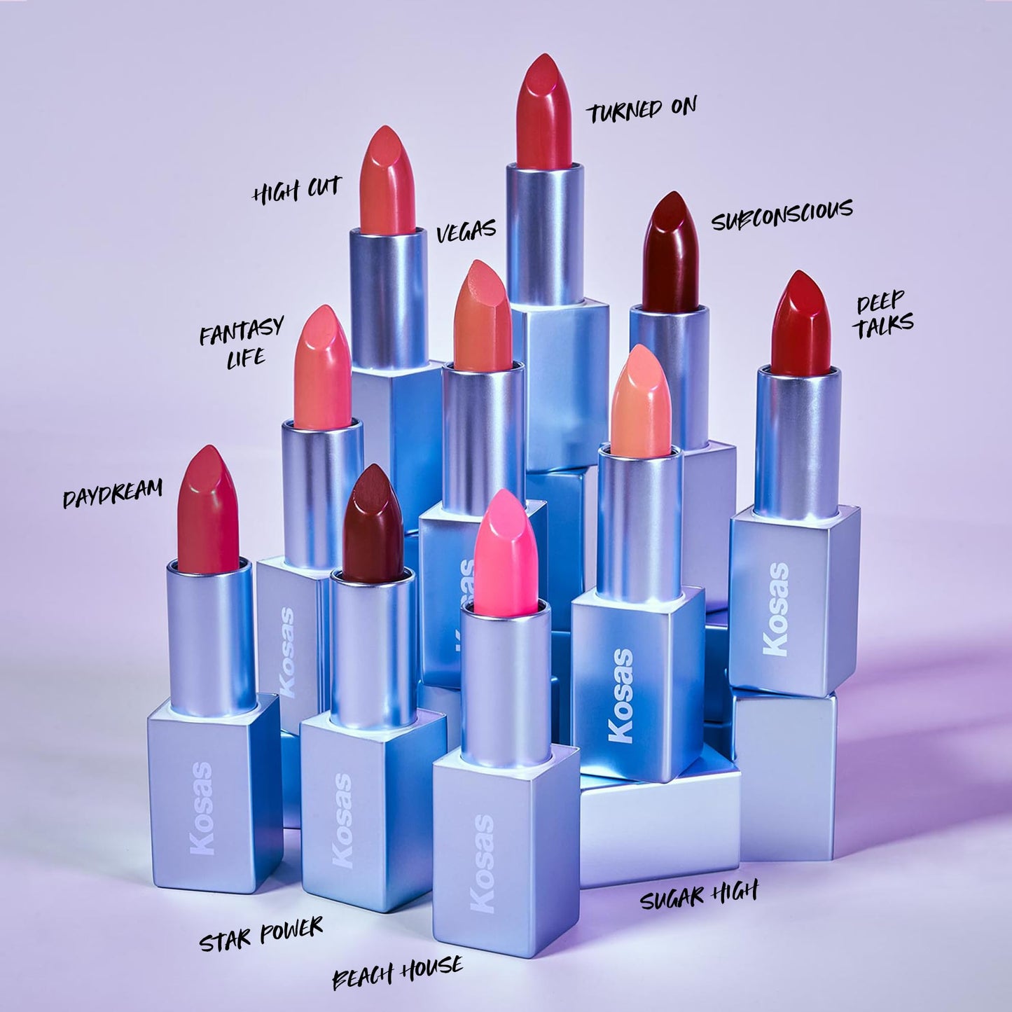 Kosas Weightless Lip Color Nourishing Satin Lipstick - High Impact Lip Color with Clean Formula - Comfy Feel & Soft Finish - Turned On - dailyvitalstore