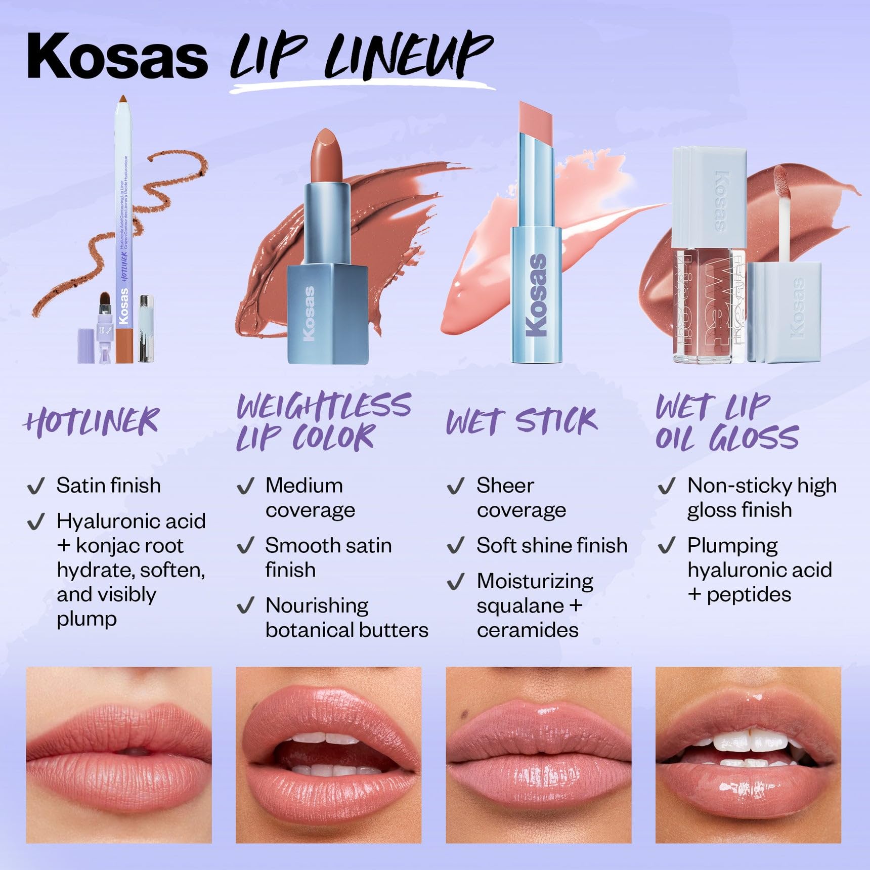 Kosas Wet Lip Oil Gloss| Juicy, Plumping Treatment, (Revealed) - dailyvitalstore