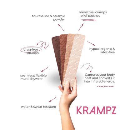 Krampz Menstrual Pain Relief Patches, Period Wellness, and Discomfort Support for Women, Style 118 - dailyvitalstore