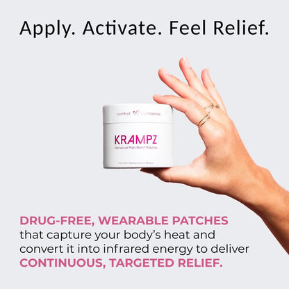 Krampz Menstrual Pain Relief Patches, Period Wellness, and Discomfort Support for Women, Style 118 - dailyvitalstore