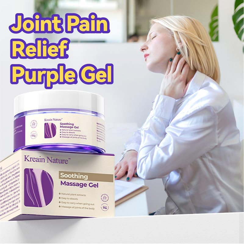 Kreain Nature 2 PCS Joint Gel Purple Soothing Massage Gel Soothes Knees, Lumbar, Neck, Back, Shoulders, Hands, and Feet, 1.76 oz - dailyvitalstore