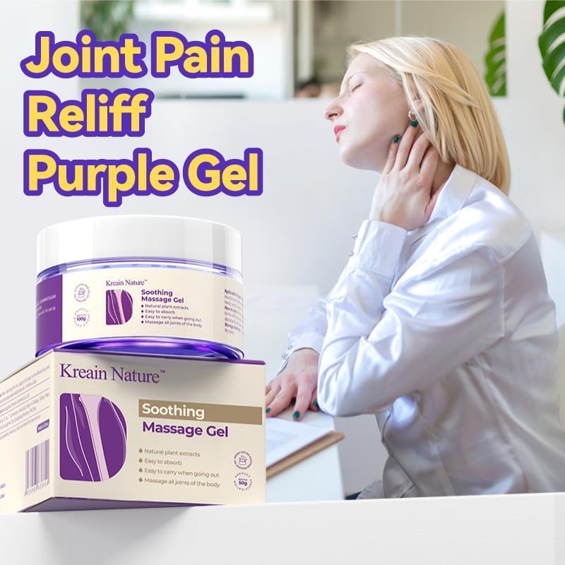 Kreain Nature 2 PCS Joint Gel Purple Soothing Massage Gel Soothes Knees, Lumbar, Neck, Back, Shoulders, Hands, and Feet, 1.76 oz - dailyvitalstore