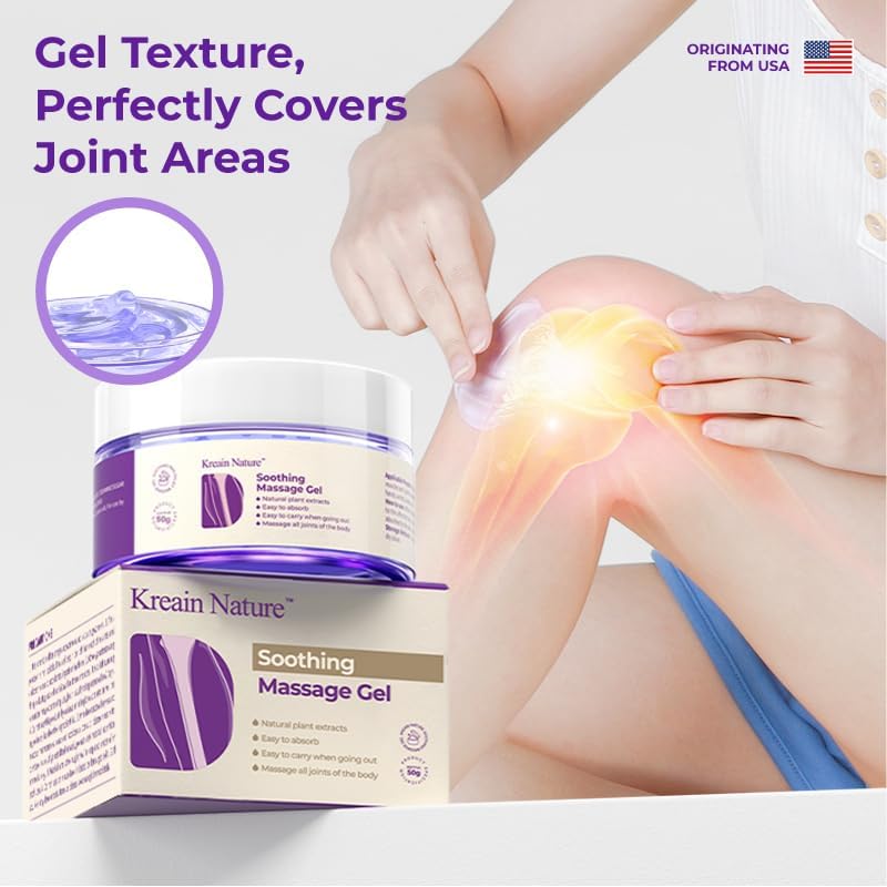 Kreain Nature 2 PCS Joint Gel Purple Soothing Massage Gel Soothes Knees, Lumbar, Neck, Back, Shoulders, Hands, and Feet, 1.76 oz - dailyvitalstore