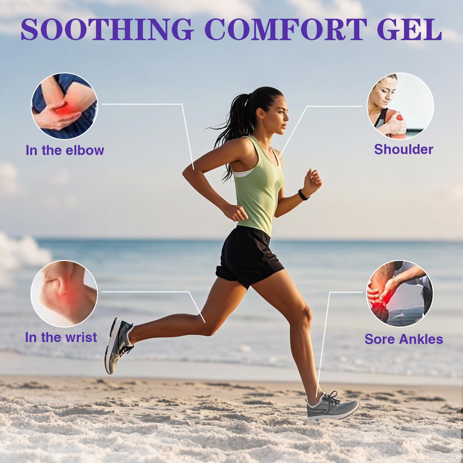 Kresin Joint Comfort Gel, Kresin Joint Comfort Purple Gel, for Neck, Back, Knees, Lumbar, and Feet, Absorb Quickly, 1PC, Purple - dailyvitalstore