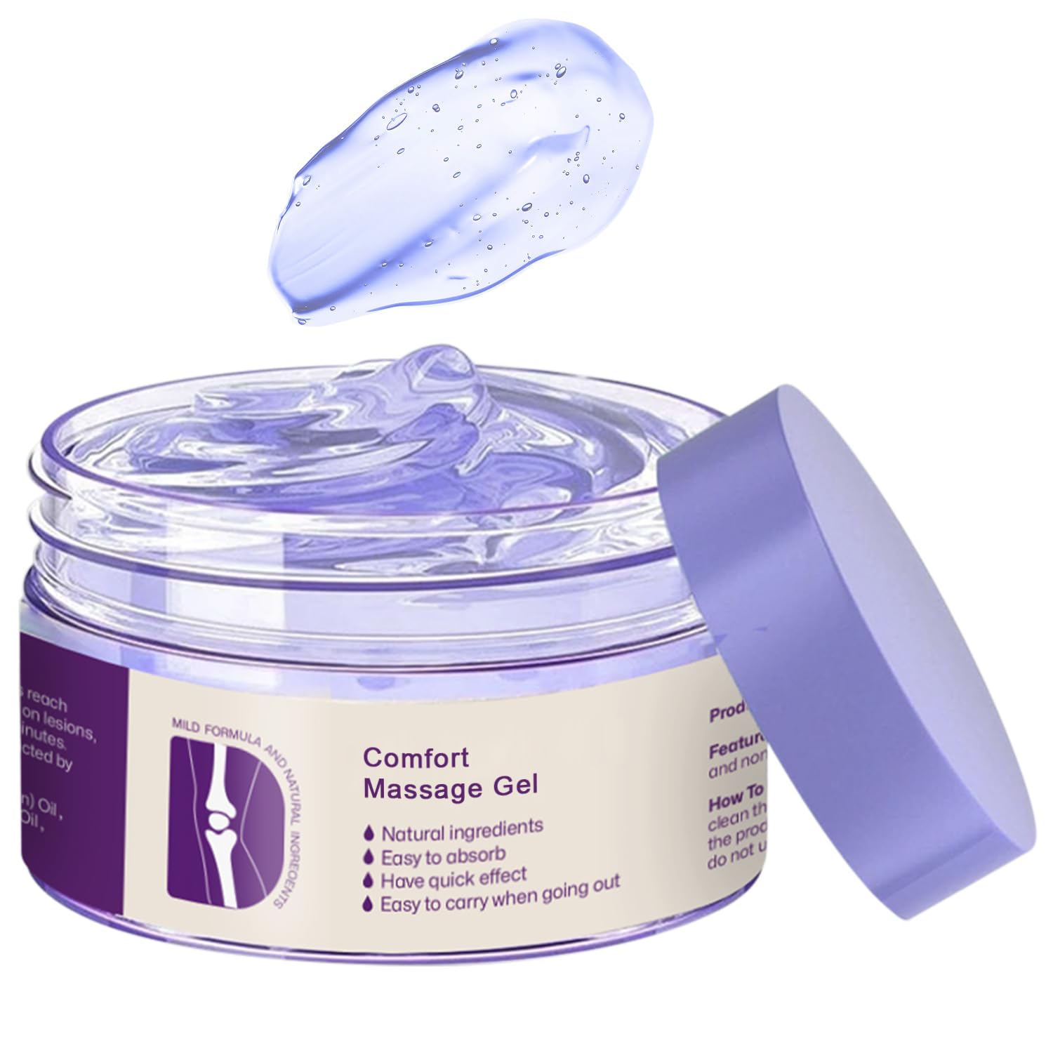 Kresin Joint Comfort Gel, Kresin Joint Comfort Purple Gel, for Neck, Back, Knees, Lumbar, and Feet, Absorb Quickly, 1PC, Purple - dailyvitalstore