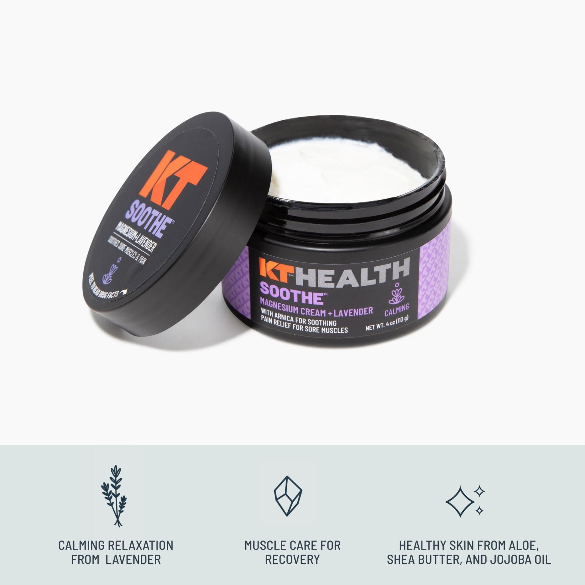 KT Health, Magnesium Cream, Soothe - Soothing Aromatherapy & Calming Pain Relief - dailyvitalstore