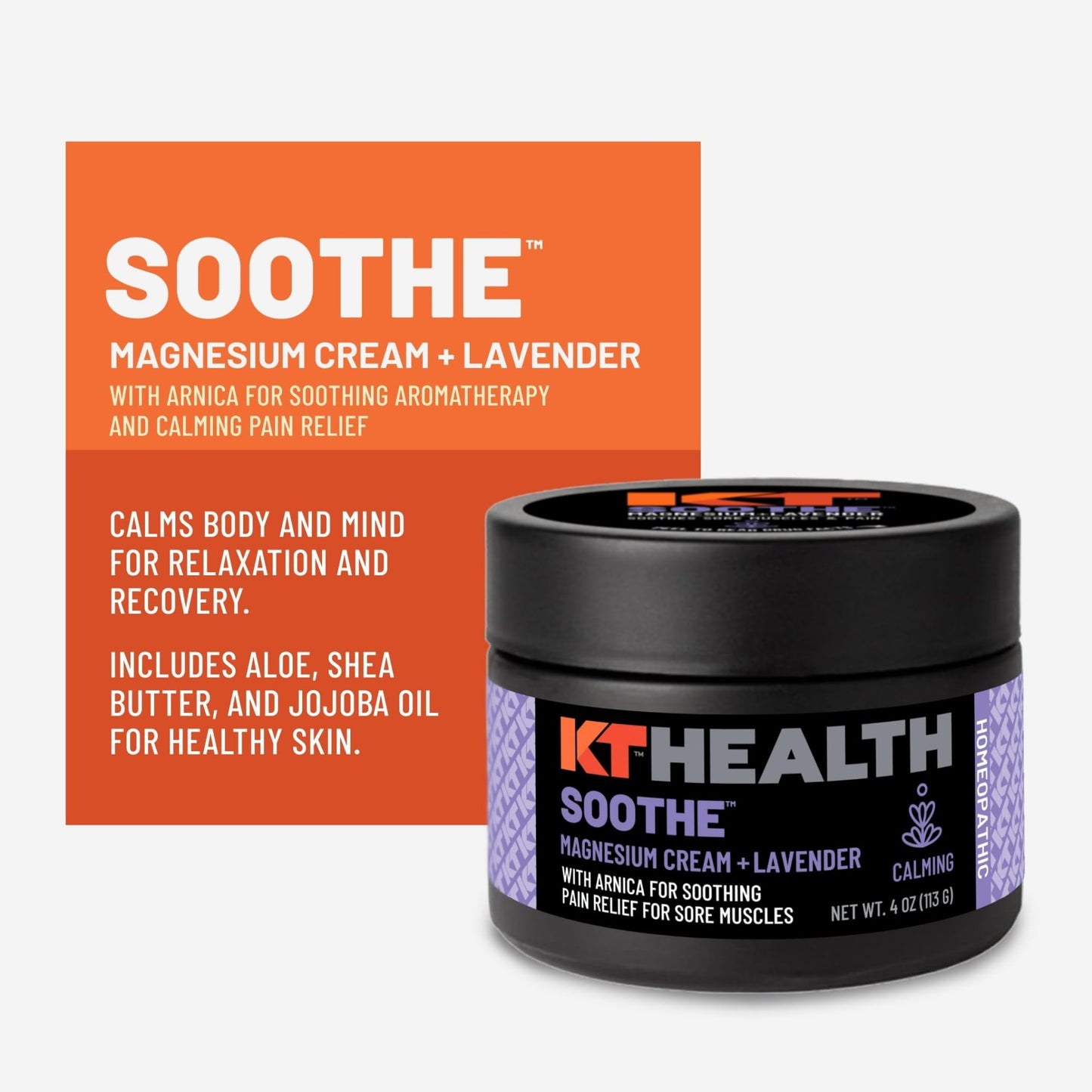KT Health, Magnesium Cream, Soothe - Soothing Aromatherapy & Calming Pain Relief - dailyvitalstore
