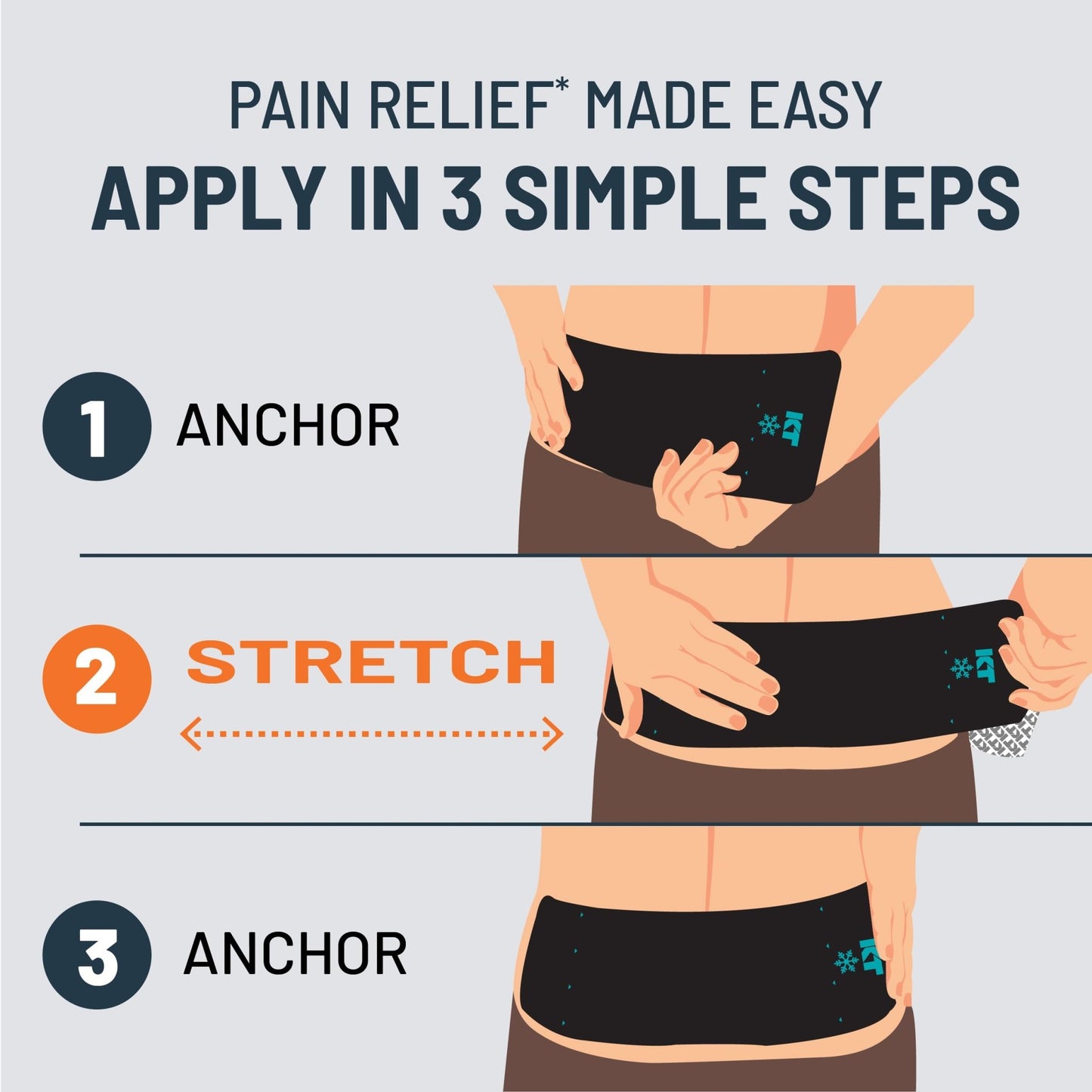 KT Tape, Back Pain Relief Patches, Extra Large 4"x10", Menthol Infused Kinesiology Tape, Cooling Pain Therapy, Everyday Long-Lasting Relief, 4 Count - dailyvitalstore