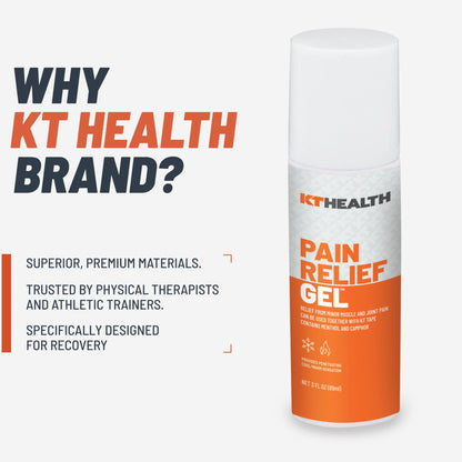 KT Tape Health, Pain Relief Gel, Time-Released Topical Relief from Back Pain, Sciatica and Arthritis, 3.0 oz Roll-On - dailyvitalstore