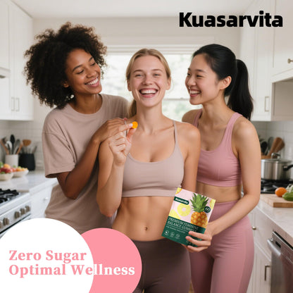 Kuasarvita Peeshlita Women’s Vaginal Probiotics Gummies – pH Balance Support + Feminine Wellness & Comfort, Pineapple Flavor, Natural Probiotic Blend – 60 Gummies - dailyvitalstore