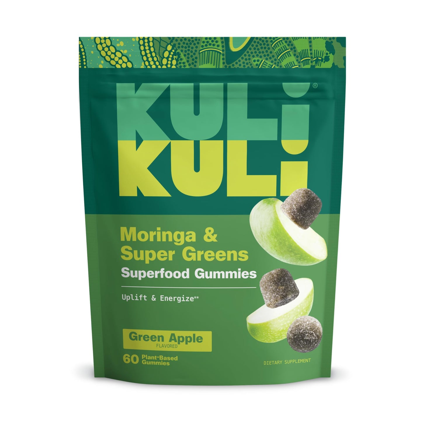 Kuli Kuli Super Energy Gummies - Energy Supplements with Moringa, Caffeine-Free Natural Energy Booster - 60 Non-GMO, Gluten-Free Moringa Gummies - dailyvitalstore