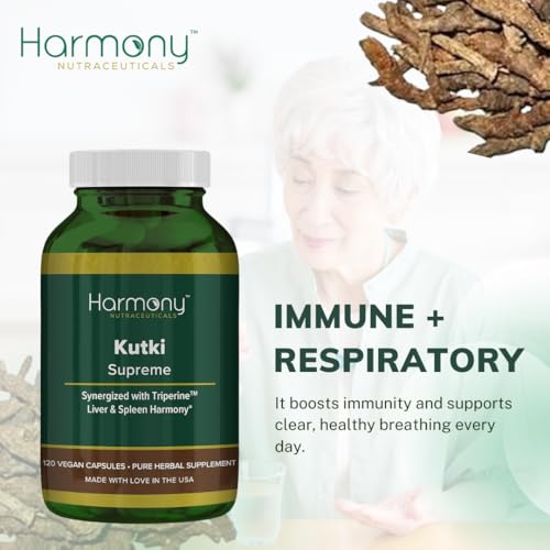 Kutki Supreme - Harmony Nutraceuticals Ayurvedic Medicine for Healthy Skin, Immune and Respiratory Systems - 120 Vegan Organic Capsules - dailyvitalstore