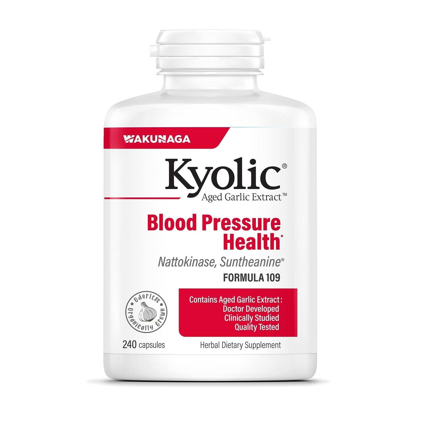 Kyolic Aged Garlic Extract Formula 109, Blood Pressure Health*, 240 Capsules - dailyvitalstore