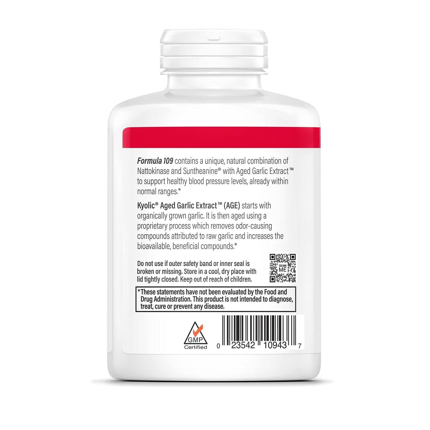 Kyolic Aged Garlic Extract Formula 109, Blood Pressure Health*, 240 Capsules - dailyvitalstore