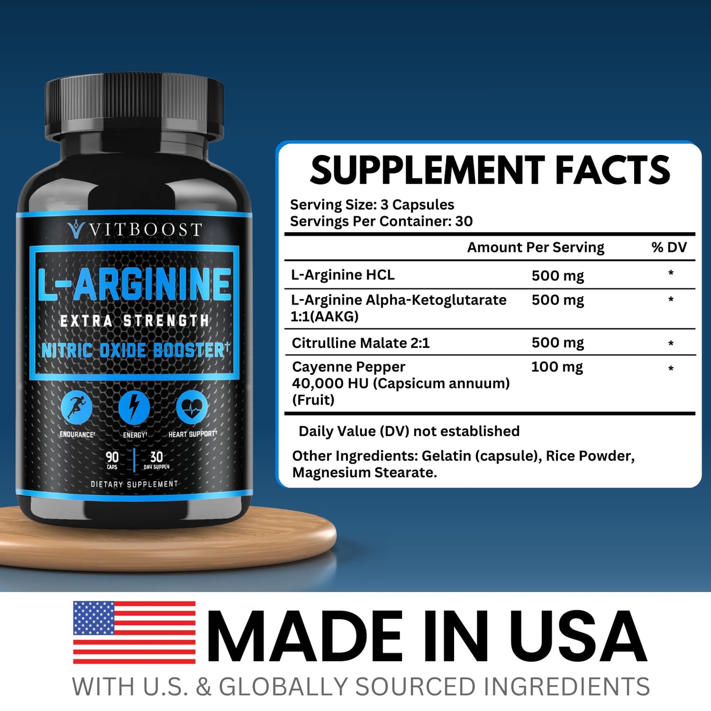 L Arginine Capsules with L-Citrulline 1500mg - Nitric Oxide Booster for Stamina, Muscle, Energy & Vascularity - L-Arginine and Essential Amino Supplement for Extra Strength - dailyvitalstore