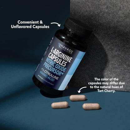 L-Arginine Capsules with L-Citrulline - Nitric Oxide Supplement - L Arginine and L Citrulline Blend - 120 Count - Vegan, Non-GMO Capsules for Performance - dailyvitalstore