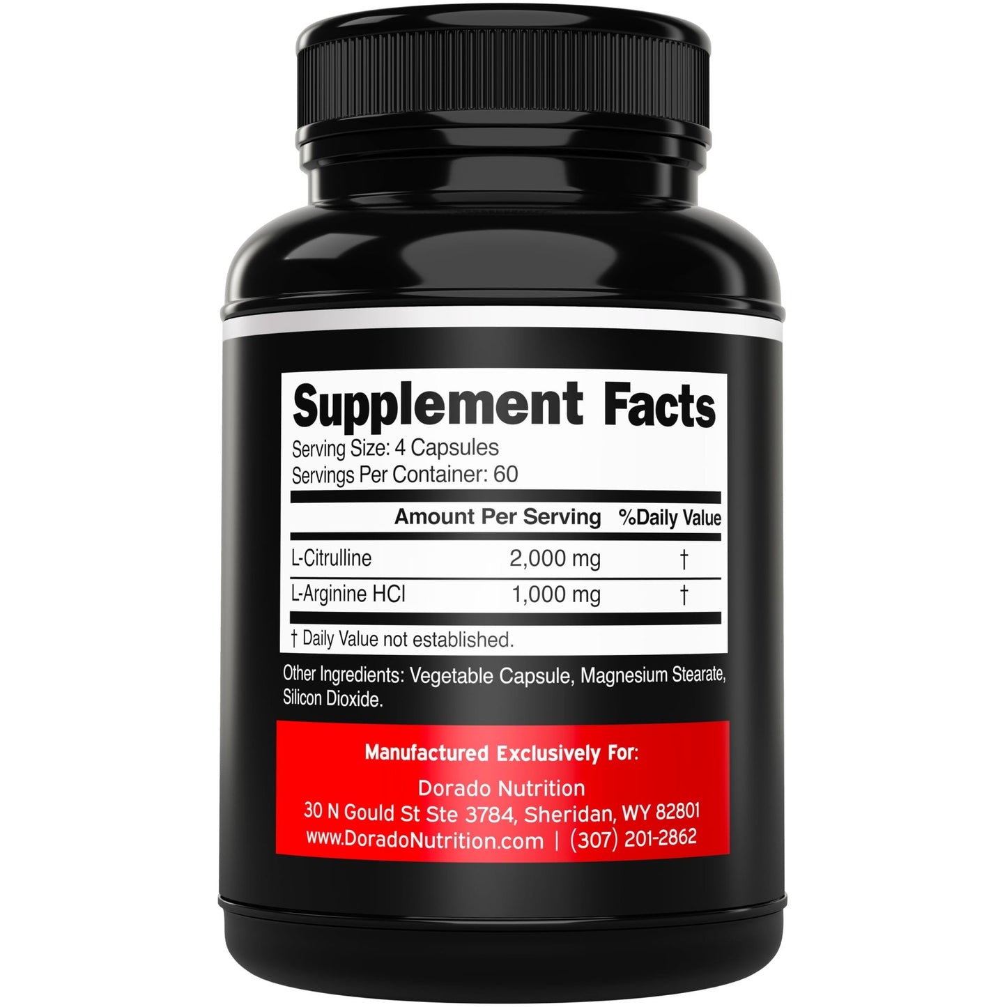 L Arginine L Citrulline Supplement 3000mg (240 Capsules) Nitric Oxide Pills for Men - Stamina, Endurance, Performance for Workouts - NO Supplements for Men - dailyvitalstore