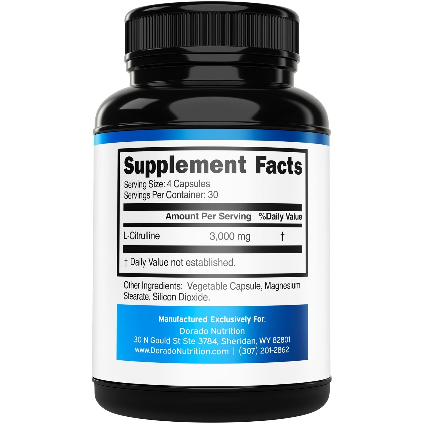 L Citrulline 3000mg Supplement (120 Capsules) Support L Arginine & Nitric Oxide Pills - L-Citrulline For Men & Women - Muscle Recovery & Pump Supplement - 3rd Party Tested - dailyvitalstore