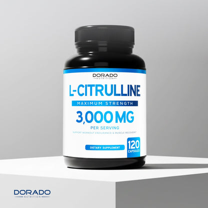 L Citrulline 3000mg Supplement (120 Capsules) Support L Arginine & Nitric Oxide Pills - L-Citrulline For Men & Women - Muscle Recovery & Pump Supplement - 3rd Party Tested - dailyvitalstore