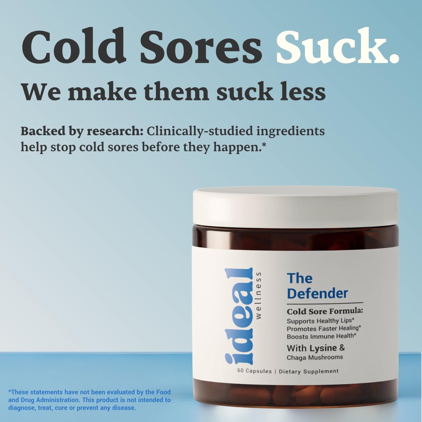 L-Lysine Cold Sore Treatment For Lips With Immune Support - L Lysine 1000mg Capsules, Chaga, Bee Propolis, Vitamin C, Zinc & Licorice Root Extract - Non-GMO, Vegetarian, - dailyvitalstore