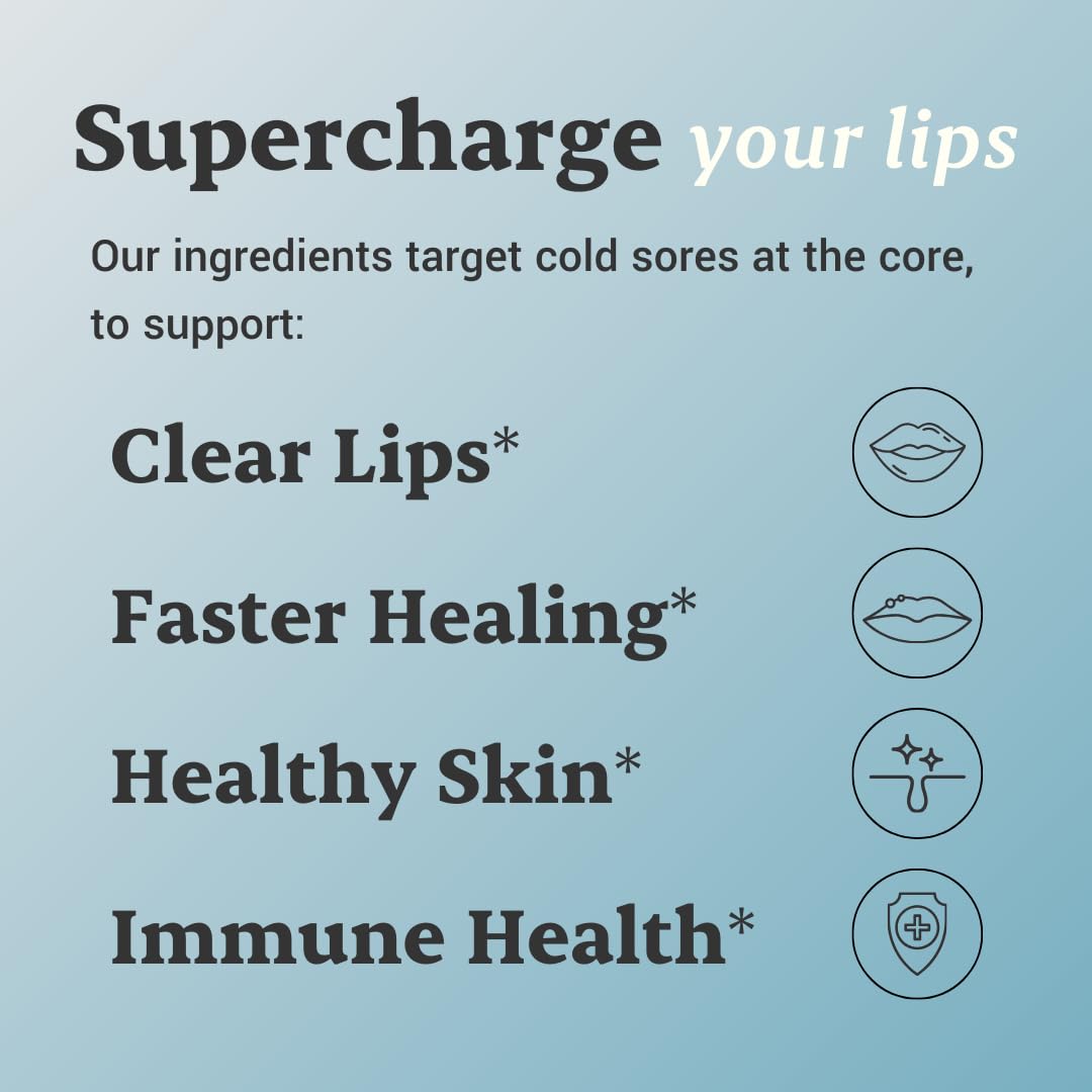L-Lysine Cold Sore Treatment For Lips With Immune Support - L Lysine 1000mg Capsules, Chaga, Bee Propolis, Vitamin C, Zinc & Licorice Root Extract - Non-GMO, Vegetarian, - dailyvitalstore