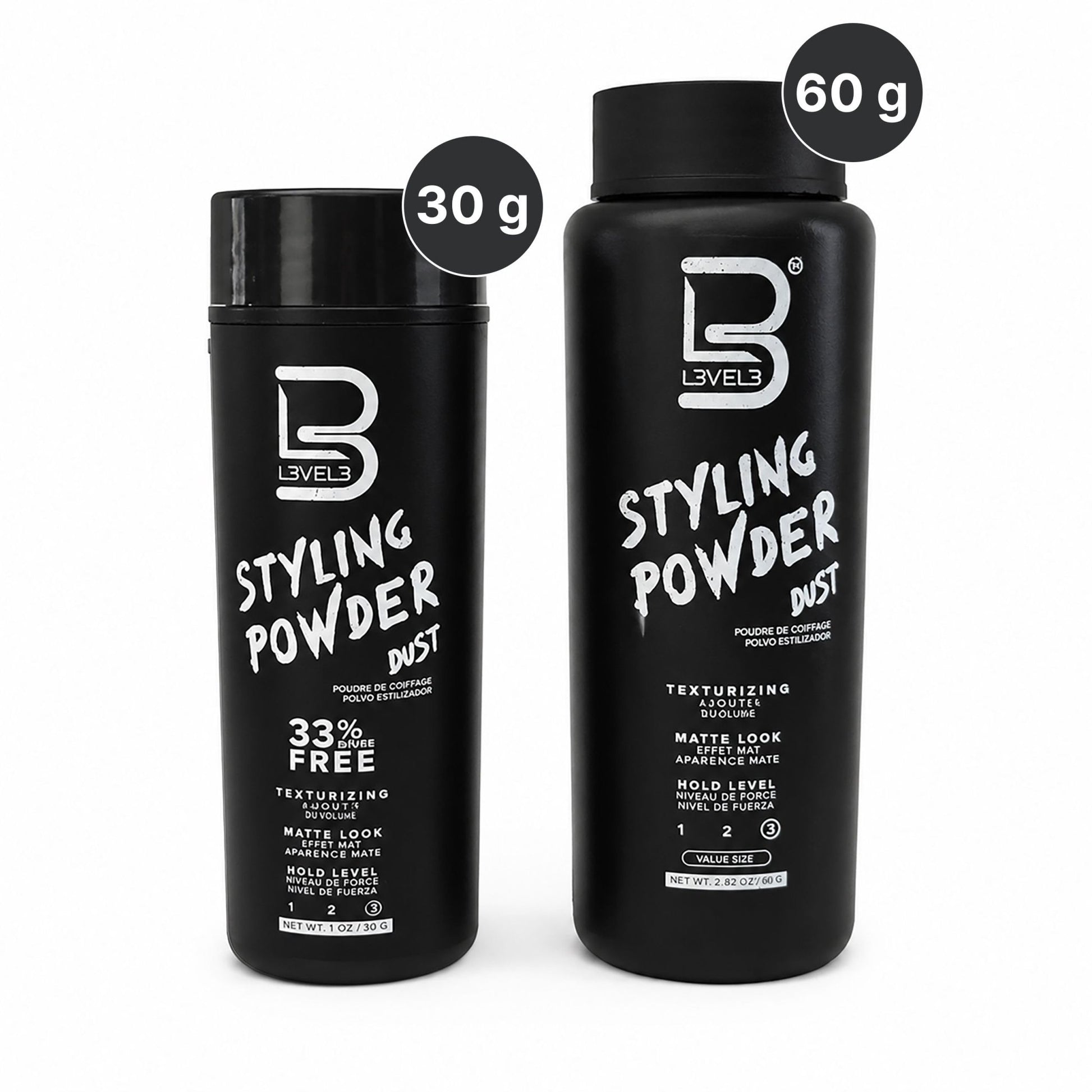 L3 Level 3 Styling Powder - Natural Look Mens Powder - Easy to Apply with No Oil or Greasy Residue (Small - 30 Grams) - dailyvitalstore
