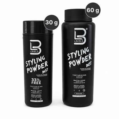 L3 Level 3 Styling Powder - Natural Look Mens Powder - Easy to Apply with No Oil or Greasy Residue (Small - 30 Grams) - dailyvitalstore