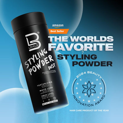 L3 Level 3 Styling Powder - Natural Look Mens Powder - Easy to Apply with No Oil or Greasy Residue (Small - 30 Grams) - dailyvitalstore
