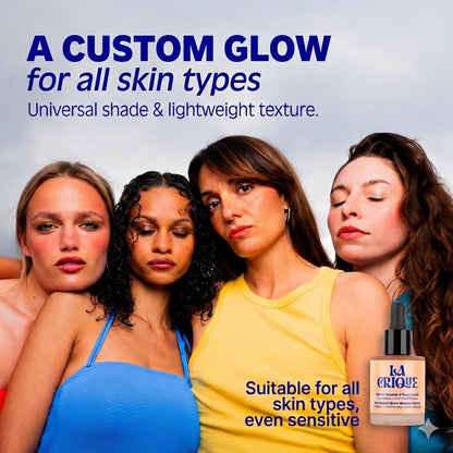 La Crique Bronzing Face Serum - Hydrating Bronzing Drops with Hyaluronic Acid & Anti-Pollution Protection - Natural Sun-Kissed Glow for All Skin Types - Vegan Friendly, Clean Beauty - 1 fl oz - dailyvitalstore