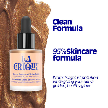 La Crique Bronzing Face Serum - Hydrating Bronzing Drops with Hyaluronic Acid & Anti-Pollution Protection - Natural Sun-Kissed Glow for All Skin Types - Vegan Friendly, Clean Beauty - 1 fl oz - dailyvitalstore