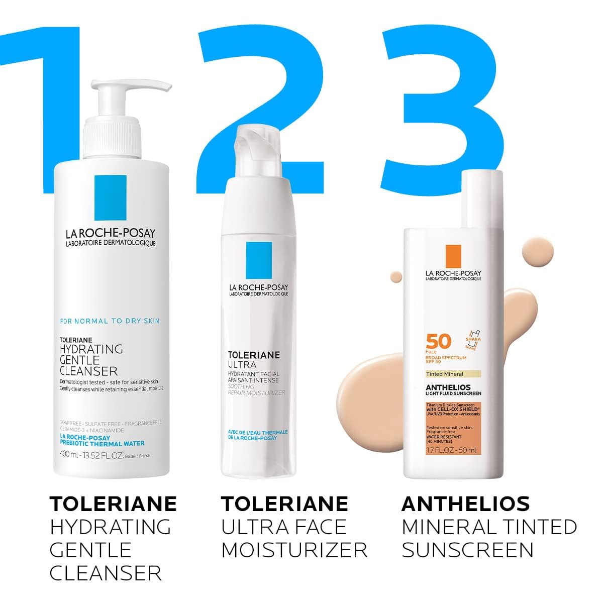 La Roche Posay Anthelios 50 Mineral Tinted Ultra Light Sunscreen Fluid 50ml/1.7oz (Pack of 2) - dailyvitalstore