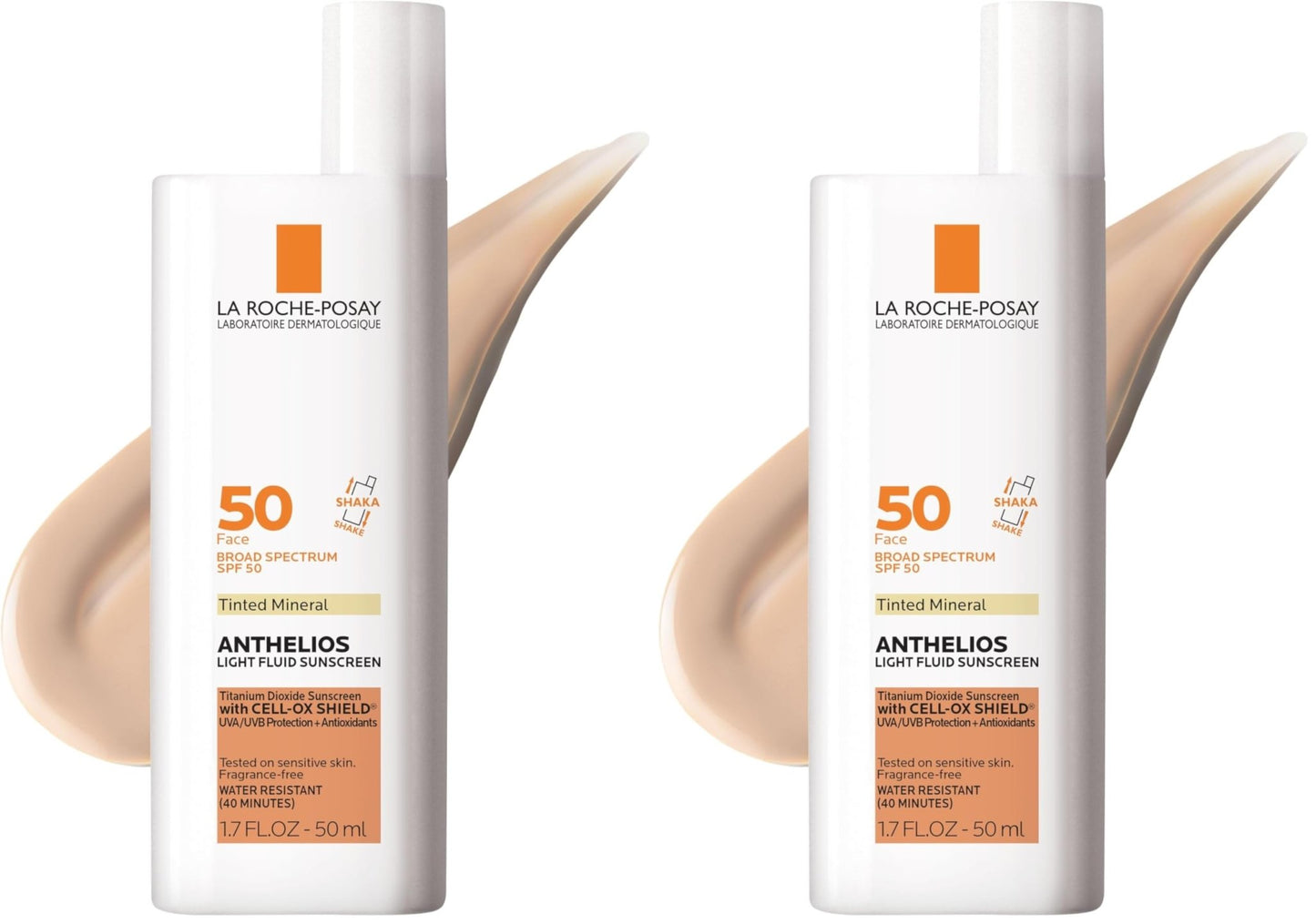 La Roche Posay Anthelios 50 Mineral Tinted Ultra Light Sunscreen Fluid 50ml/1.7oz (Pack of 2) - dailyvitalstore