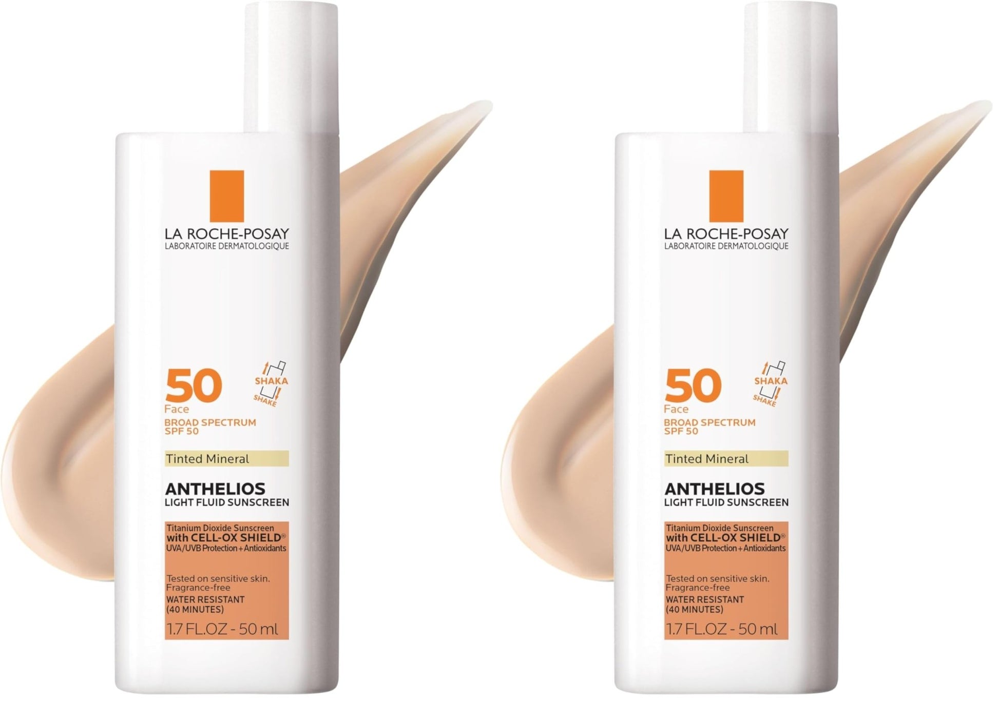 La Roche Posay Anthelios 50 Mineral Tinted Ultra Light Sunscreen Fluid 50ml/1.7oz (Pack of 2) - dailyvitalstore