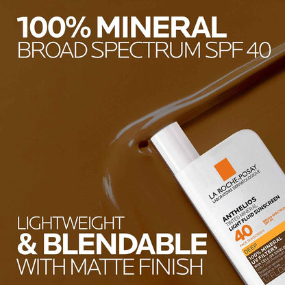 La Roche-Posay Anthelios Tinted Sunscreen SPF 40, Broad Spectrum SPF + Antioxidants, Titanium Dioxide & Zinc Oxide Sunscreen, 4 Flexible Shades With No White Cast - dailyvitalstore