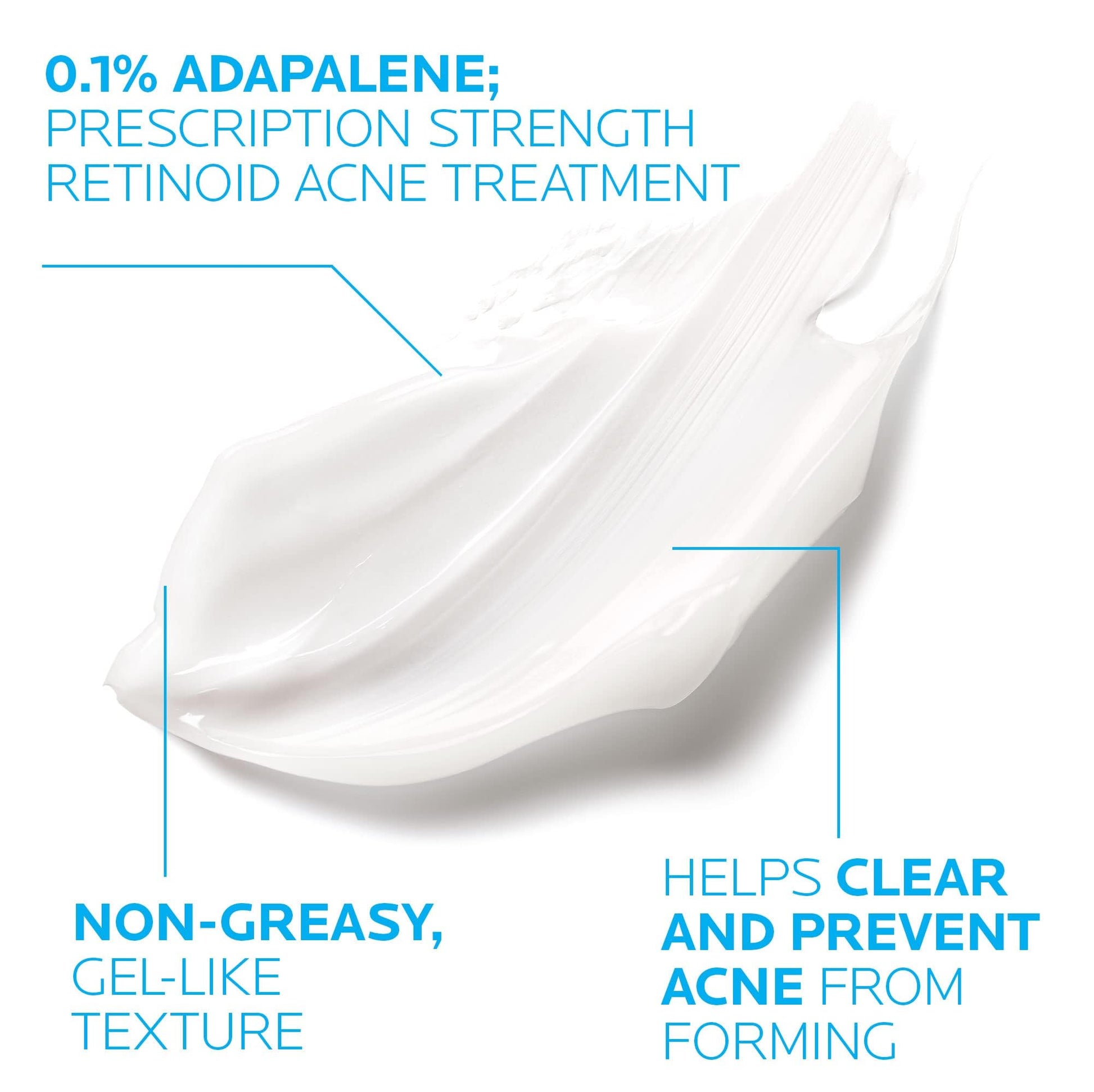 La Roche-Posay Effaclar Adapalene Gel 0.1% Acne Treatment, Retinoid Cream, Acne Medication Gel for Blackheads & Whiteheads, Oil Free, Helps Clear - dailyvitalstore