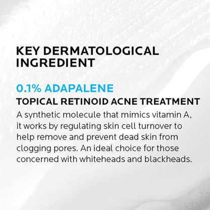 La Roche-Posay Effaclar Adapalene Gel 0.1% Acne Treatment, Retinoid Cream, Acne Medication Gel for Blackheads & Whiteheads, Oil Free, Helps Clear - dailyvitalstore
