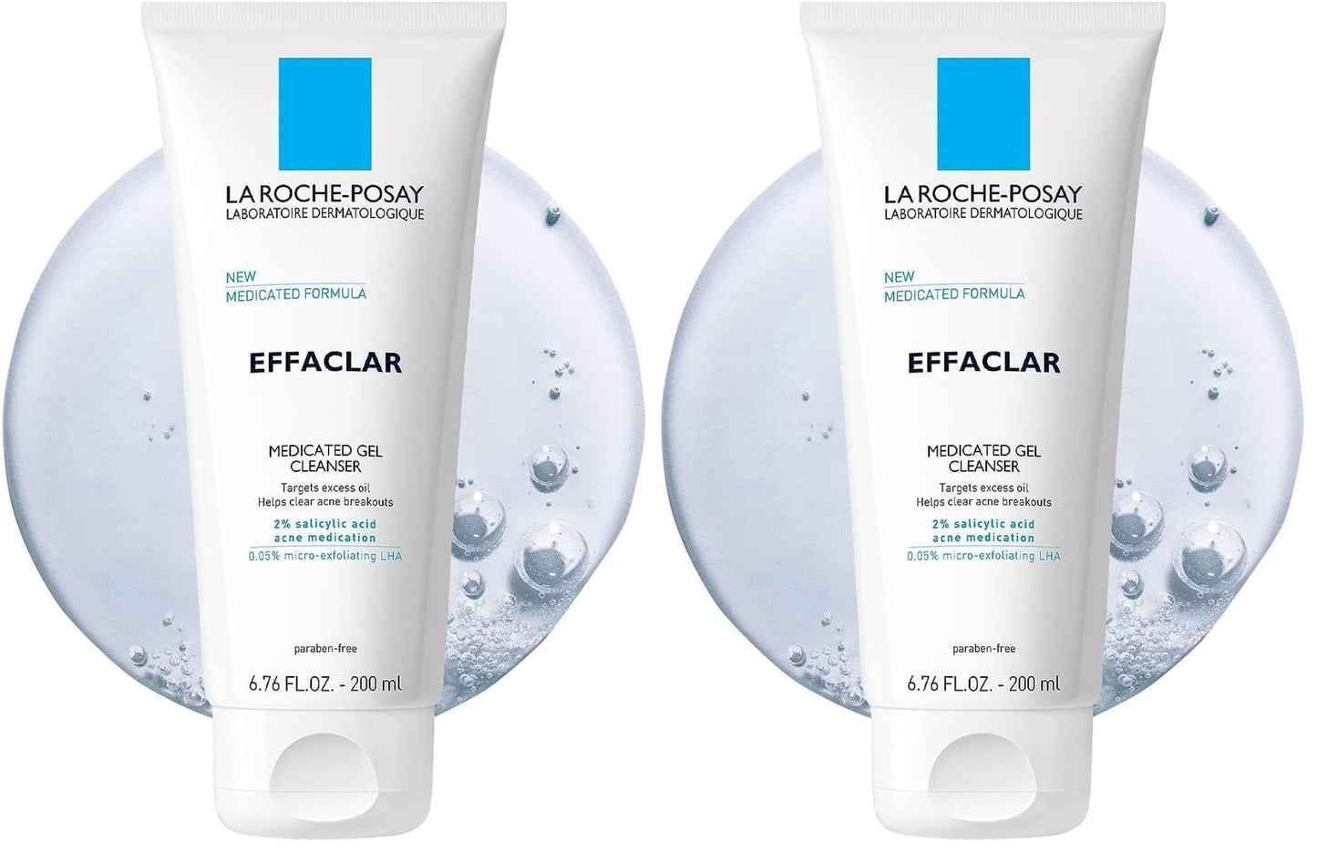 La Roche-Posay Effaclar Medicated Gel Cleanser,2% Salicylic Acid Cleanser + LHA + Glycerin,Foaming Acne Face Wash,Helps Clear & Prevent Acne Breakouts, - dailyvitalstore